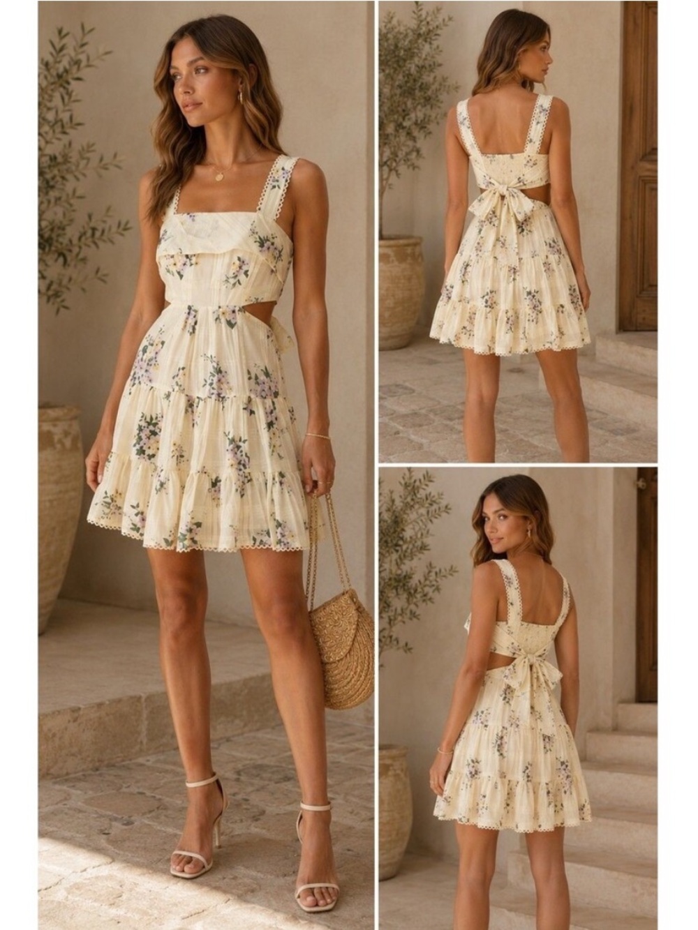 NWT Alemais Margot Floral Mini Dress